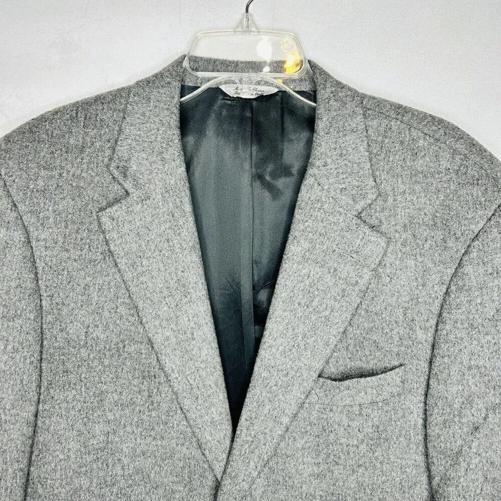 W.H. Belk Blazer Jacket 100% Camel Hair Gray Sports Coat Men's 42R